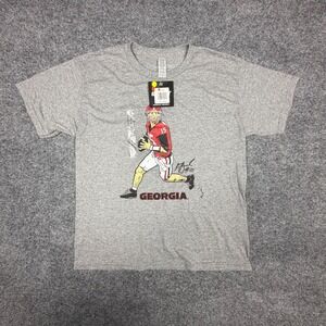 BreakingT Georgia Bulldogs Youth Medium Gray Graphic T-Shirt New with‎ Tags